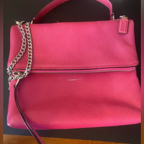 Coach Pink Leather Crossbody Bag - Picture 1 of 9